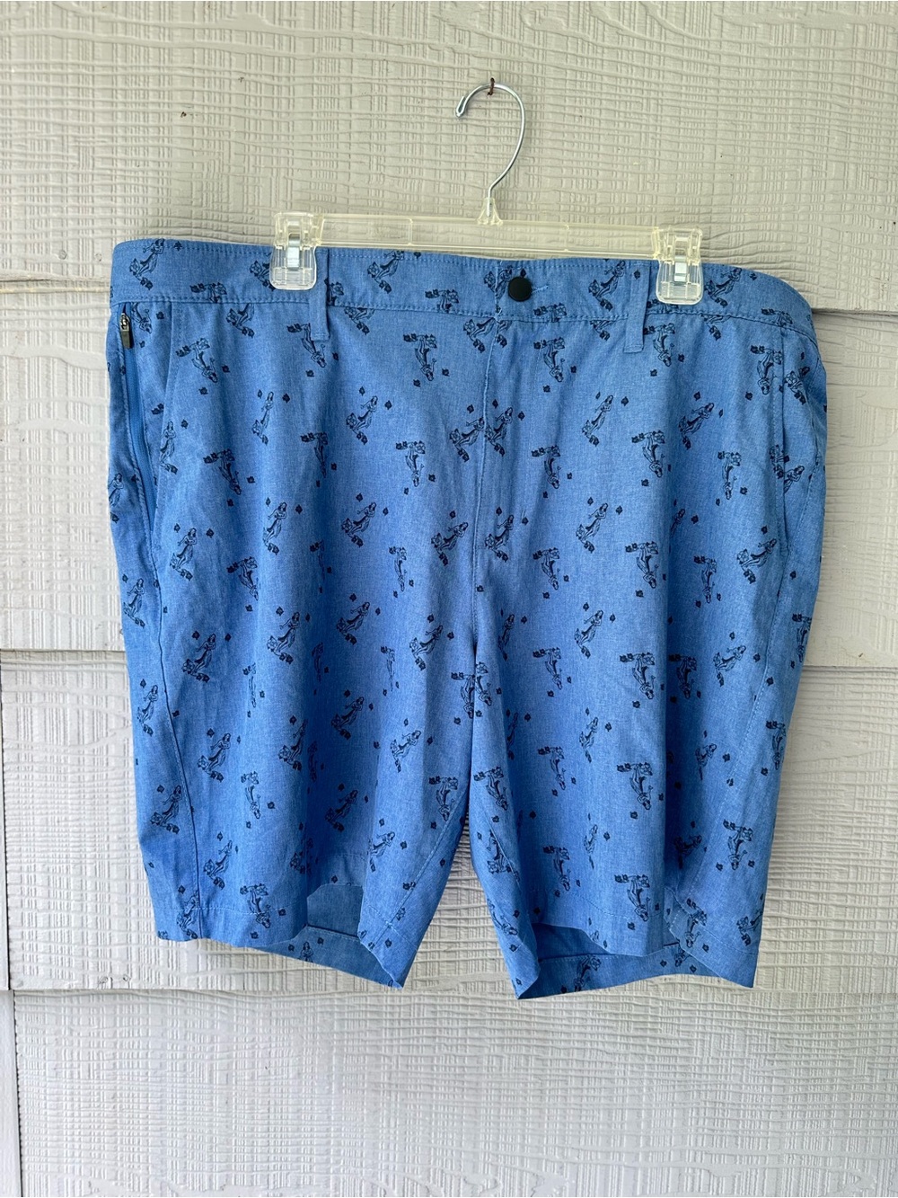Berkley Jensen Hula Girl Print Men’s  Shorts| Blue Black~40